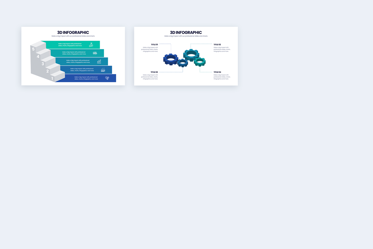 3D Powerpoint Infographic Template