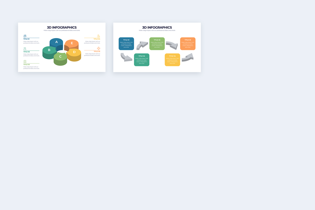 3D Illustrator Infographic Template