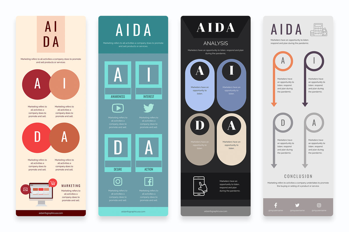AIDA Vertical Infographics Templates