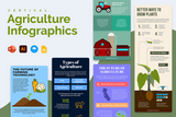 Agricultural Vertical Infographics Templates