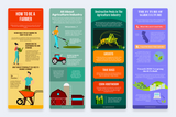 Agricultural Vertical Infographics Templates