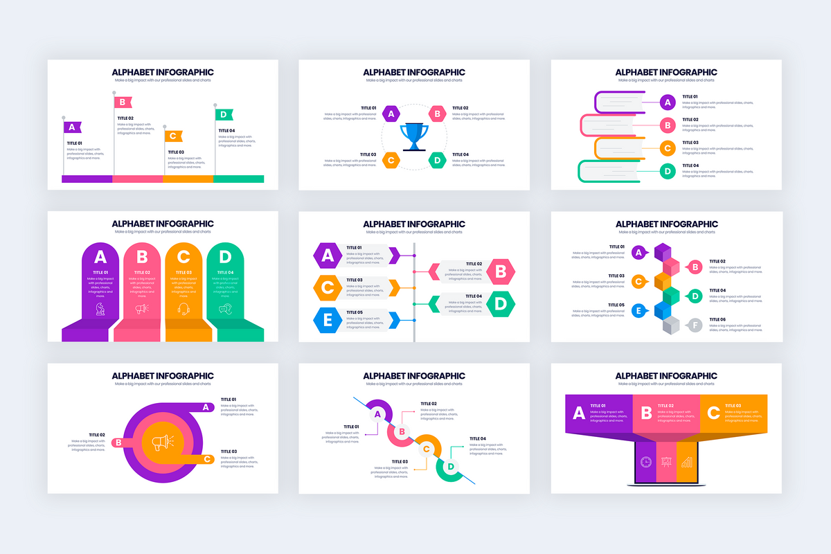 Alphabet Powerpoint Infographic Template