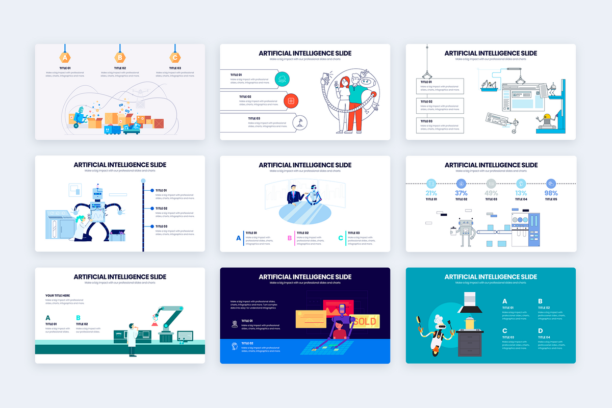 Artificial Intelligence Illustrator Infographic Template