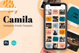 Camila Instagram Puzzle Template for CANVA & Photoshop