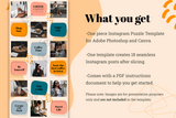 Camila Instagram Puzzle Template for CANVA & Photoshop