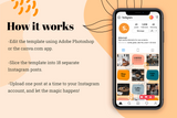 Camila Instagram Puzzle Template for CANVA & Photoshop