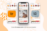 Camila Instagram Puzzle Template for CANVA & Photoshop