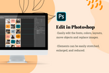 Camila Instagram Puzzle Template for CANVA & Photoshop