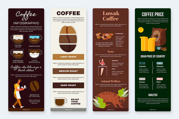 Coffee Vertical Infographics Templates