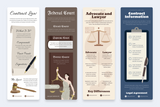 Contracts and Law Vertical Infographics Templates