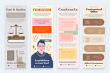 Contracts and Law Vertical Infographics Templates