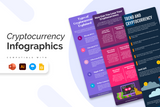 Cryptocurrency Vertical Infographics Templates