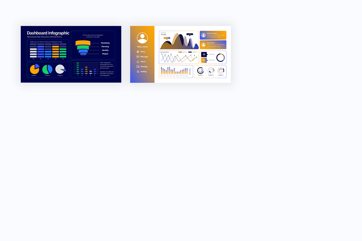 Dashboard Powerpoint Infographics