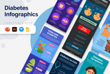 Diabetes Vertical Infographics Templates