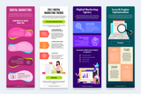 Digital Marketing Vertical Infographics Templates