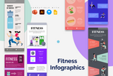 Fitness Vertical Infographics Templates