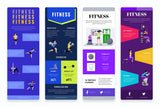 Fitness Vertical Infographics Templates