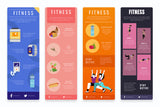 Fitness Vertical Infographics Templates