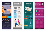 Fitness Vertical Infographics Templates
