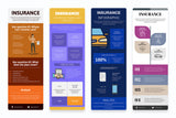 Insurance Vertical Infographics Templates