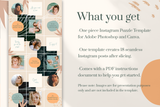 Luna Instagram Puzzle Template for CANVA & Photoshop
