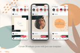 Luna Instagram Puzzle Template for CANVA & Photoshop