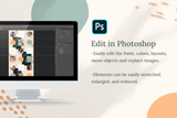 Luna Instagram Puzzle Template for CANVA & Photoshop