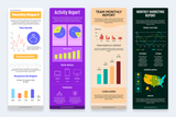 Monthly Reports Vertical Infographics Templates