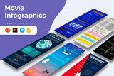Movie Vertical Infographics Templates