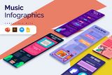 Music Vertical Infographics Templates