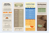 Natural Disaster Vertical Infographics Templates