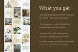 Nina Instagram Puzzle Template for CANVA & Photoshop
