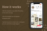 Nina Instagram Puzzle Template for CANVA & Photoshop