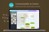 Nina Instagram Puzzle Template for CANVA & Photoshop