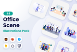 Office Scene Illustrations