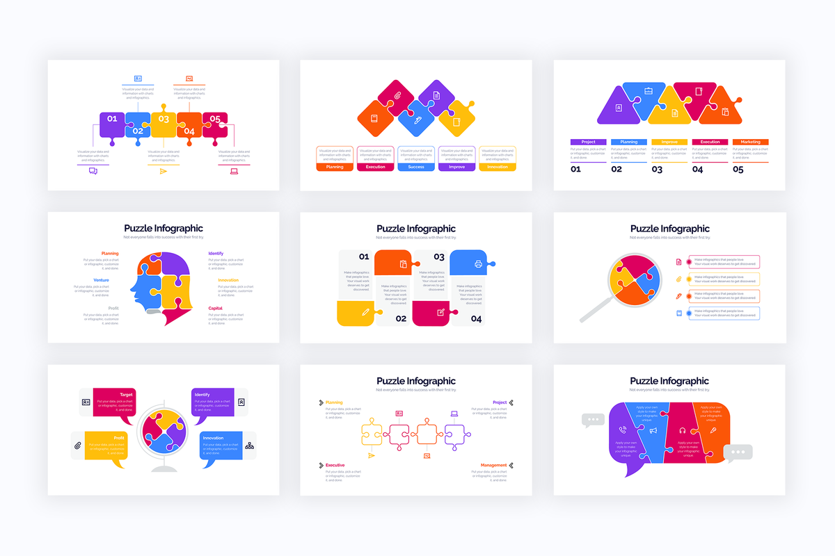 Puzzle Illustrator Infographics