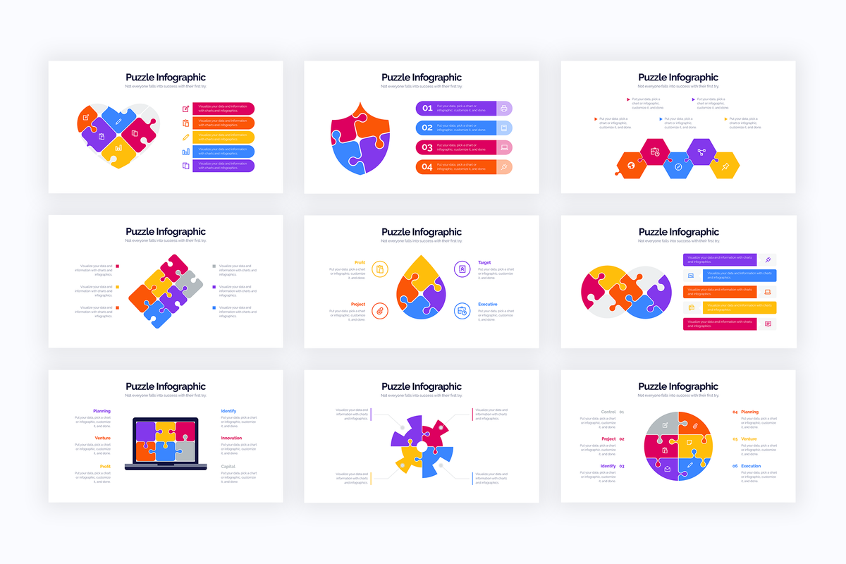 Puzzle Illustrator Infographics