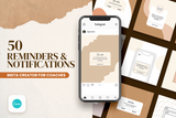 Reminders & Notifications Posts Templates for CANVA