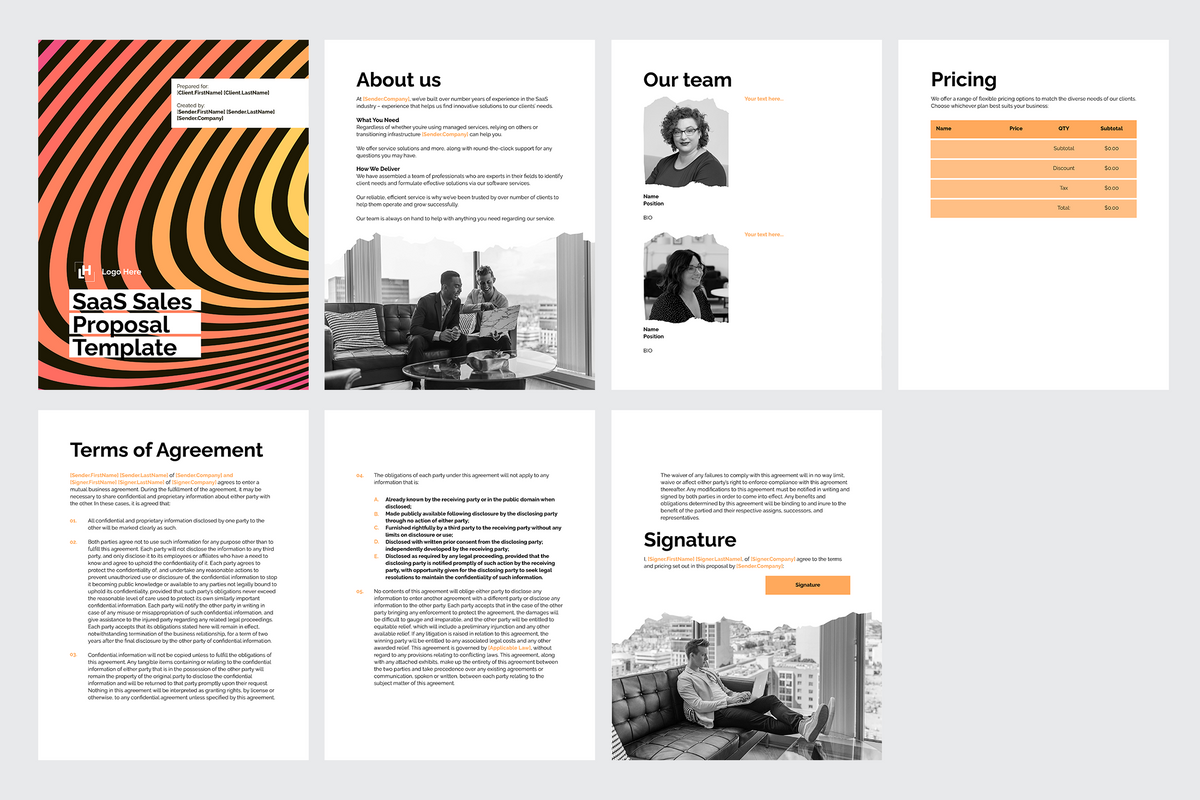 SaaS Sales Proposal Template for CANVA & ILLUSTRATOR