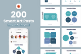 Smart Art Square Powerpoint Templates