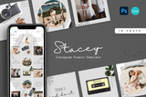 Stacey Instagram Puzzle Template for CANVA & Photoshop