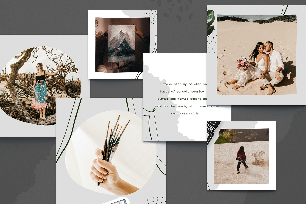 Stacey Instagram Puzzle Template for CANVA & Photoshop