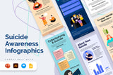 Suicide Awareness Vertical Infographic Templates