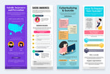 Suicide Awareness Vertical Infographic Templates
