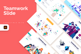 Teamwork Slides Illustrator Infographic Template