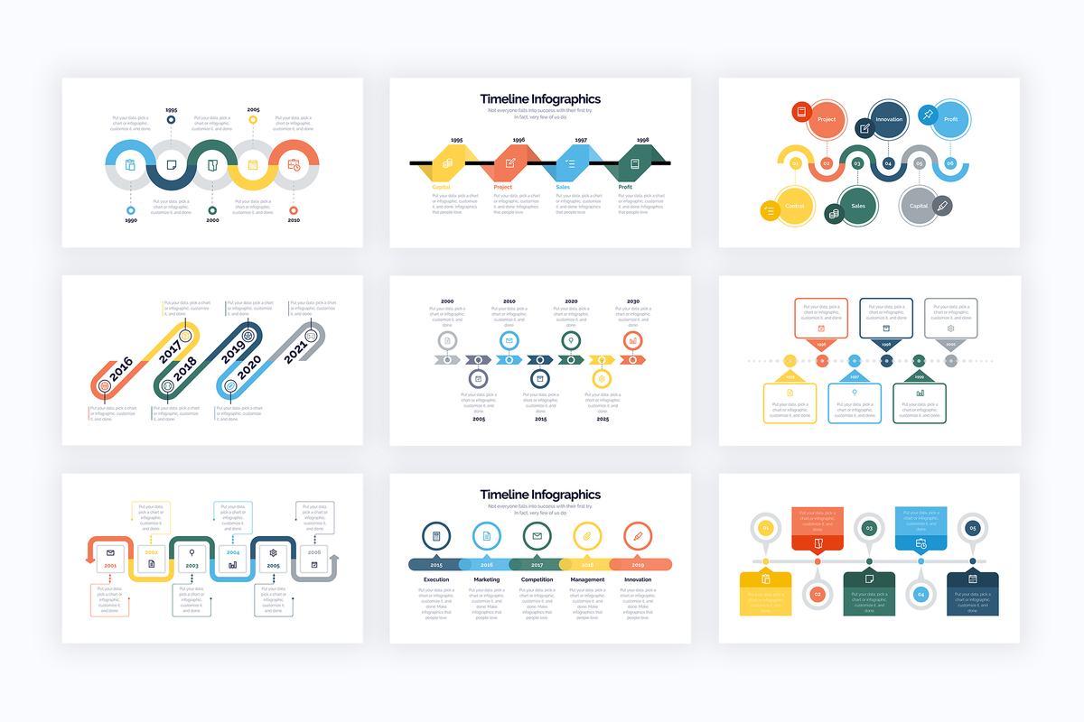 Timeline Illustrator Infographics