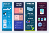 Traveling Vertical Infographics Templates