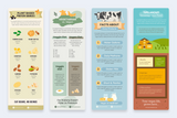 Vegan Vertical Infographics Templates