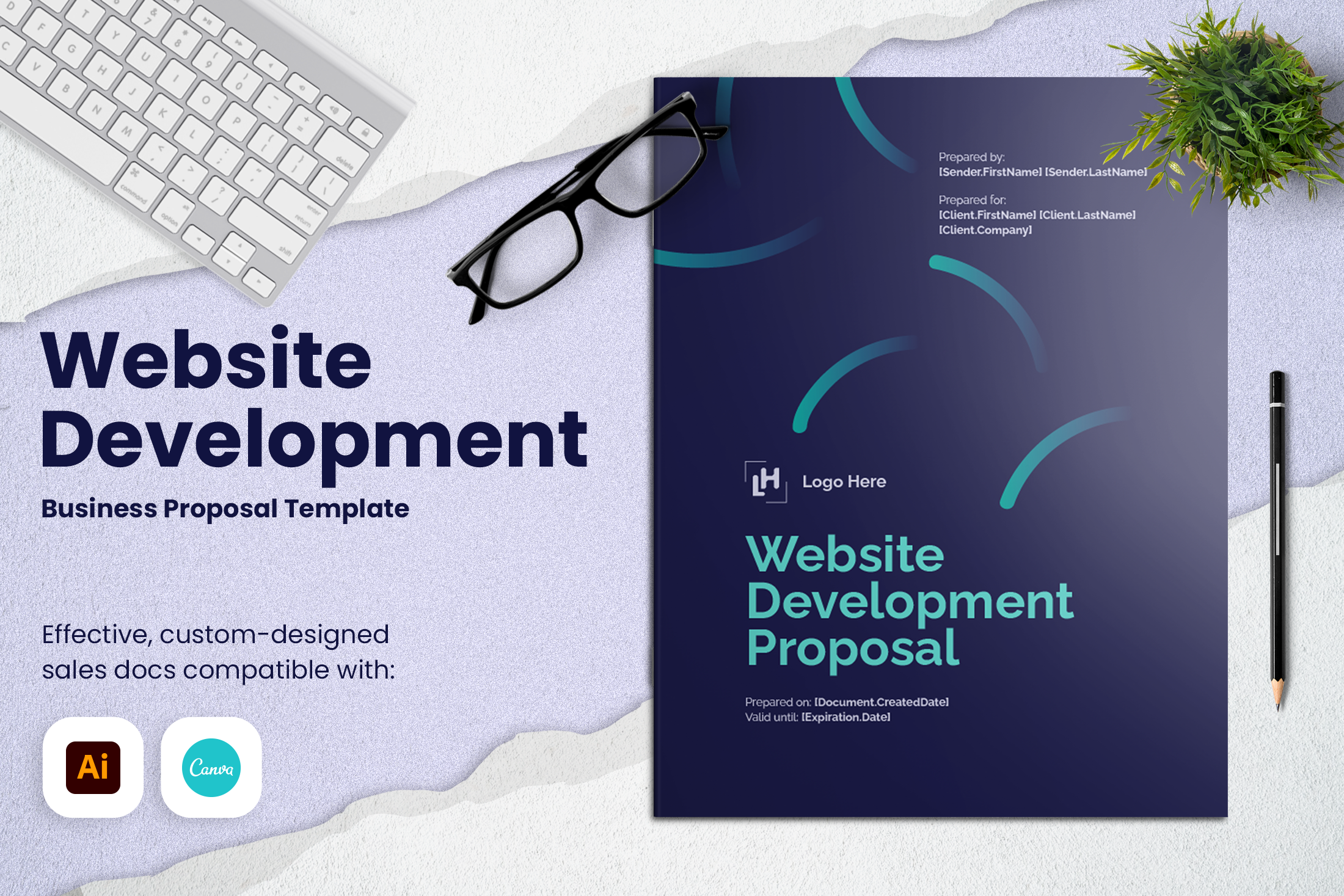 Website Development Proposal Template for CANVA & ILLUSTRATOR – Slidewalla