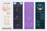 Wedding Program Vertical Infographics Templates